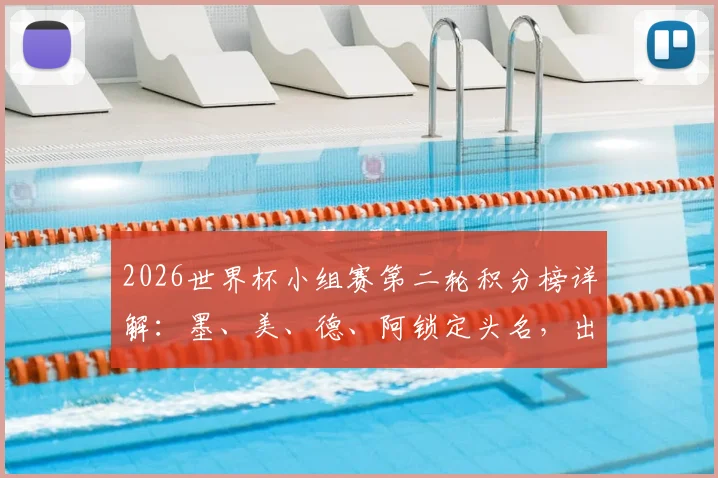 2026世界杯小组赛第二轮积分榜详解：墨、美、德、阿锁定头名，出线形势与淘汰赛对手前瞻